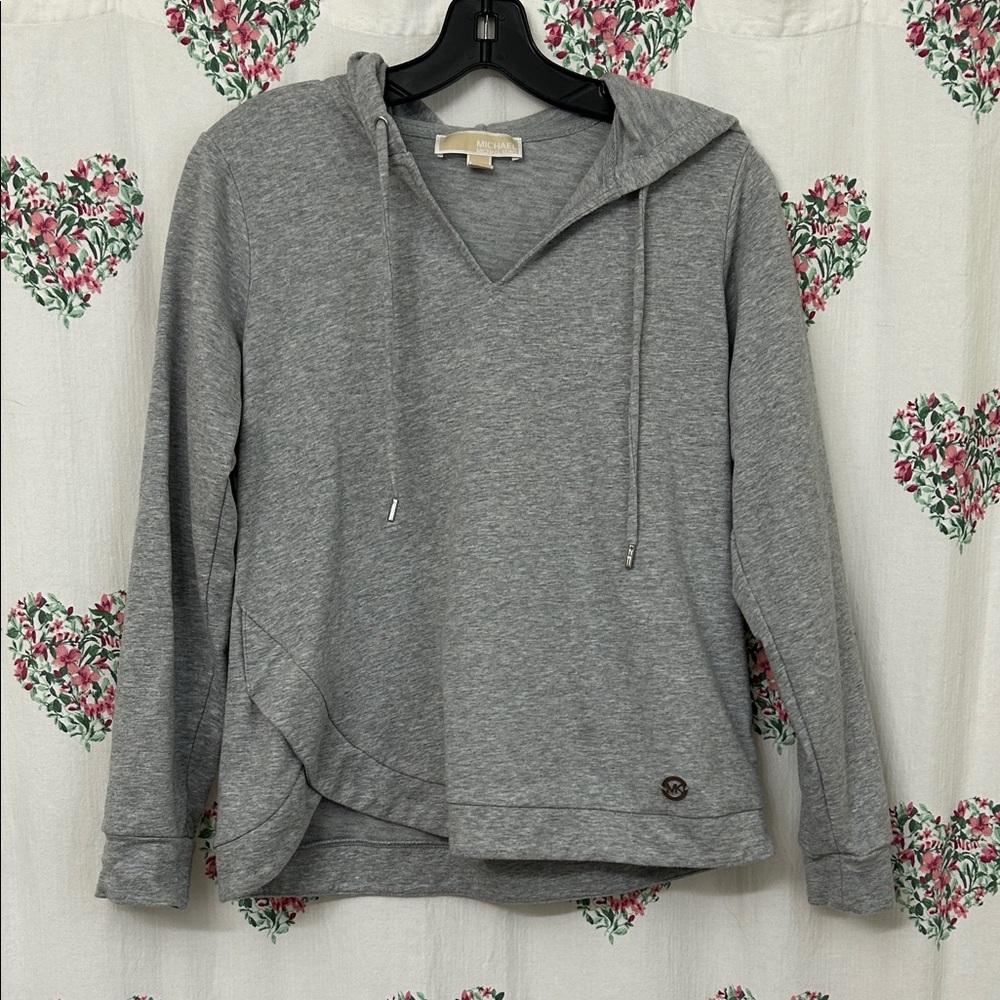Michael Kors Gray Asymmetrical Sweatshirt
